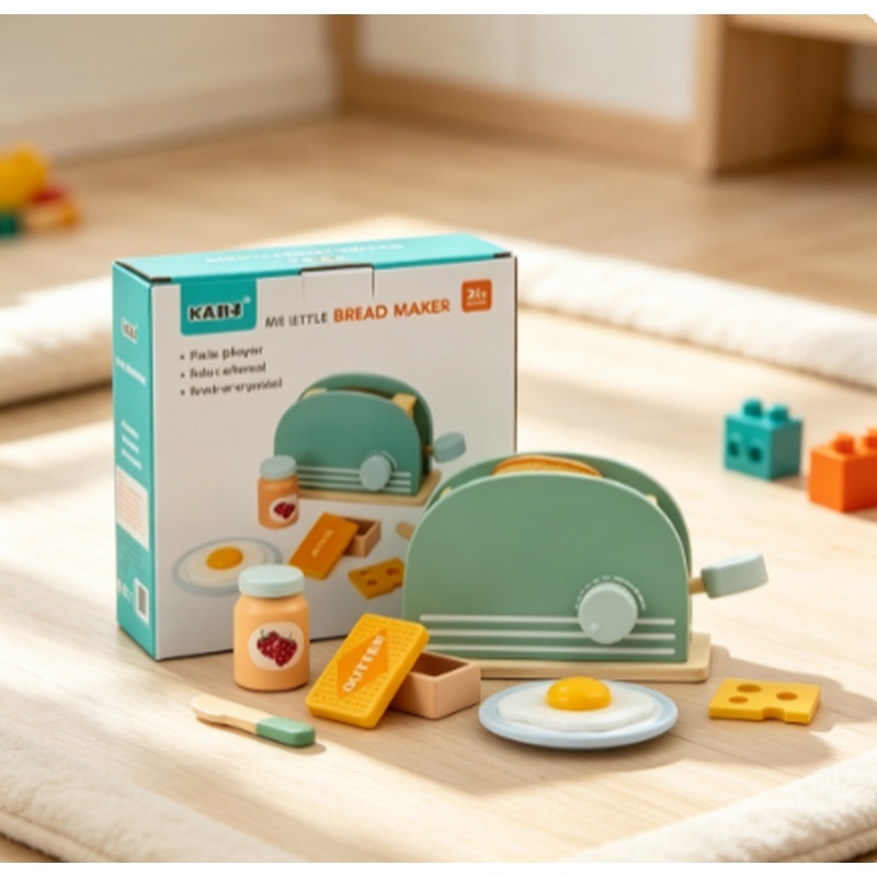 Kids Toys Kitchen Set - Houten simulatie broodrooster speelgoed kinderen doen