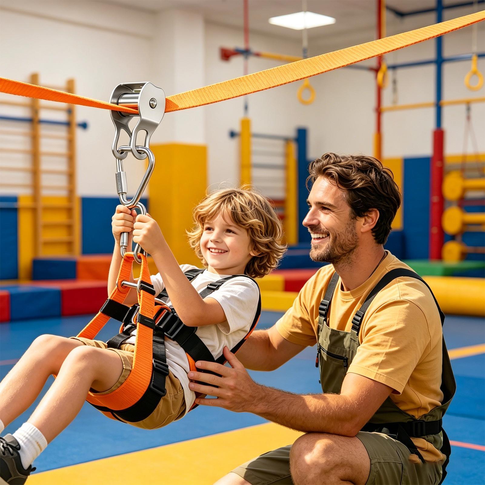 Kids Yard Toys - Zipline voor kinderen, evenwichtsspeelgoed, buitenspeelset, slacklines