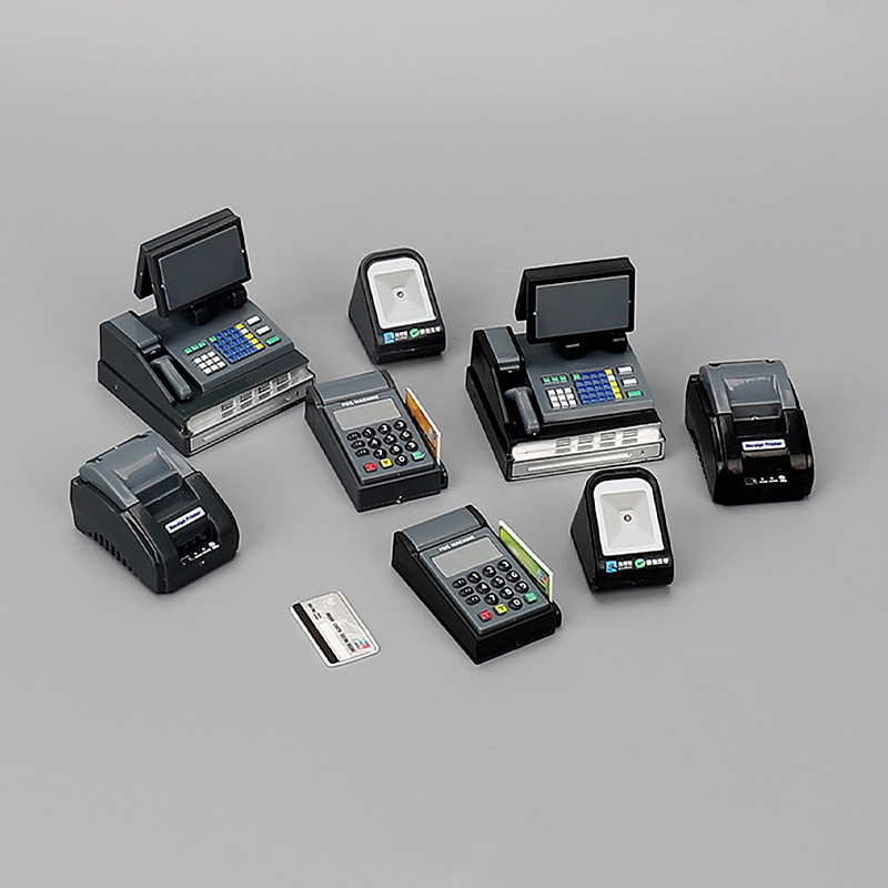 Toy Cash Register - 1 Set 1/12 Poppenhuis Mini Supermarkt